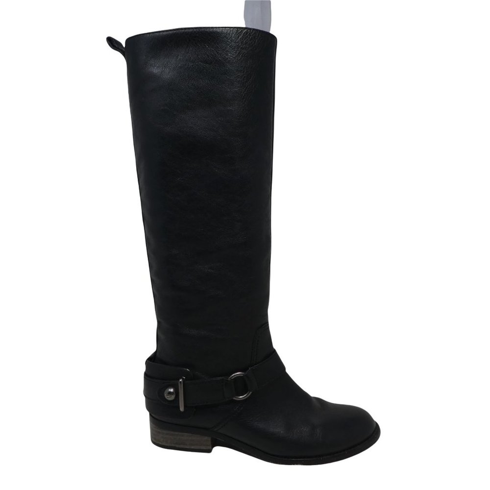 Coach Natale Riding Boots Womens 7.5 Black Leather Pull On Meghan Markle - Picture 3 of 12